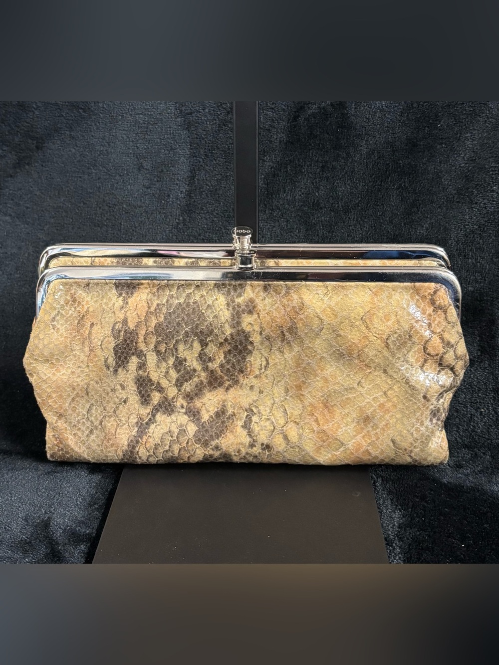 HOBO International Lauren Snake Print Leather Clutch Wallet